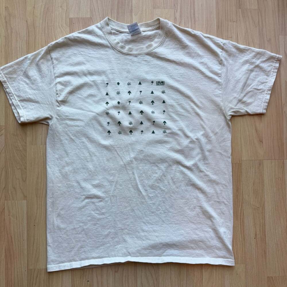 National Parks Conservation Project Trees Short Sleeve Shirt Cream White L